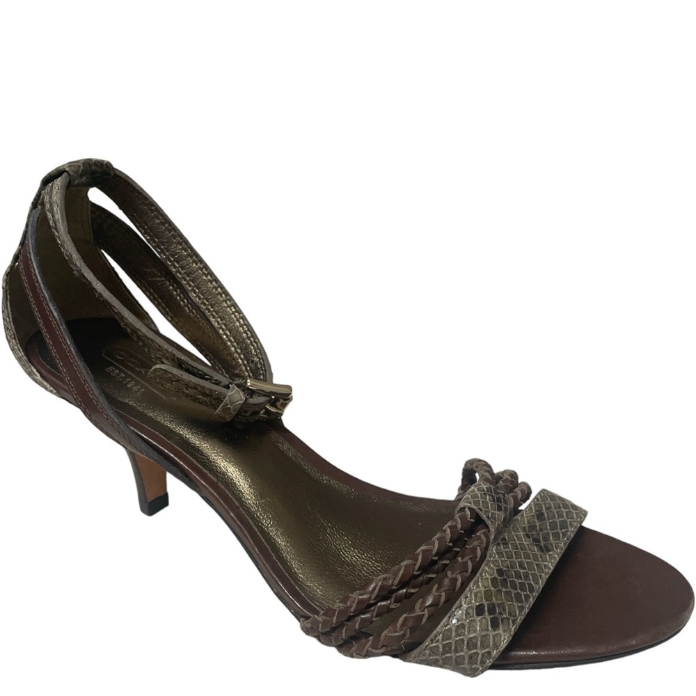 COACH Ieesha strappy leather sandal with kitten heel. 8.5 - Picture 6 of 8